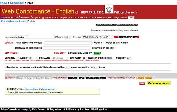 Web Concordance English (單語)