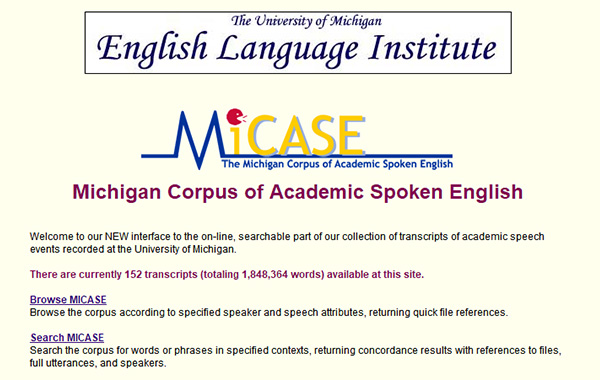 Michigan Corpus of Academic Spoken English (單語)
